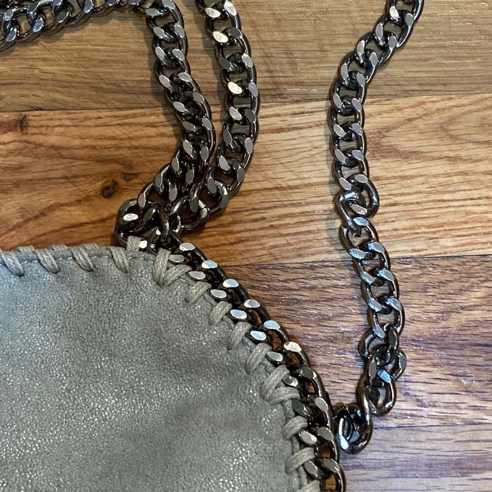 Suede Chain Rocker Purse - Picture 3 of 12